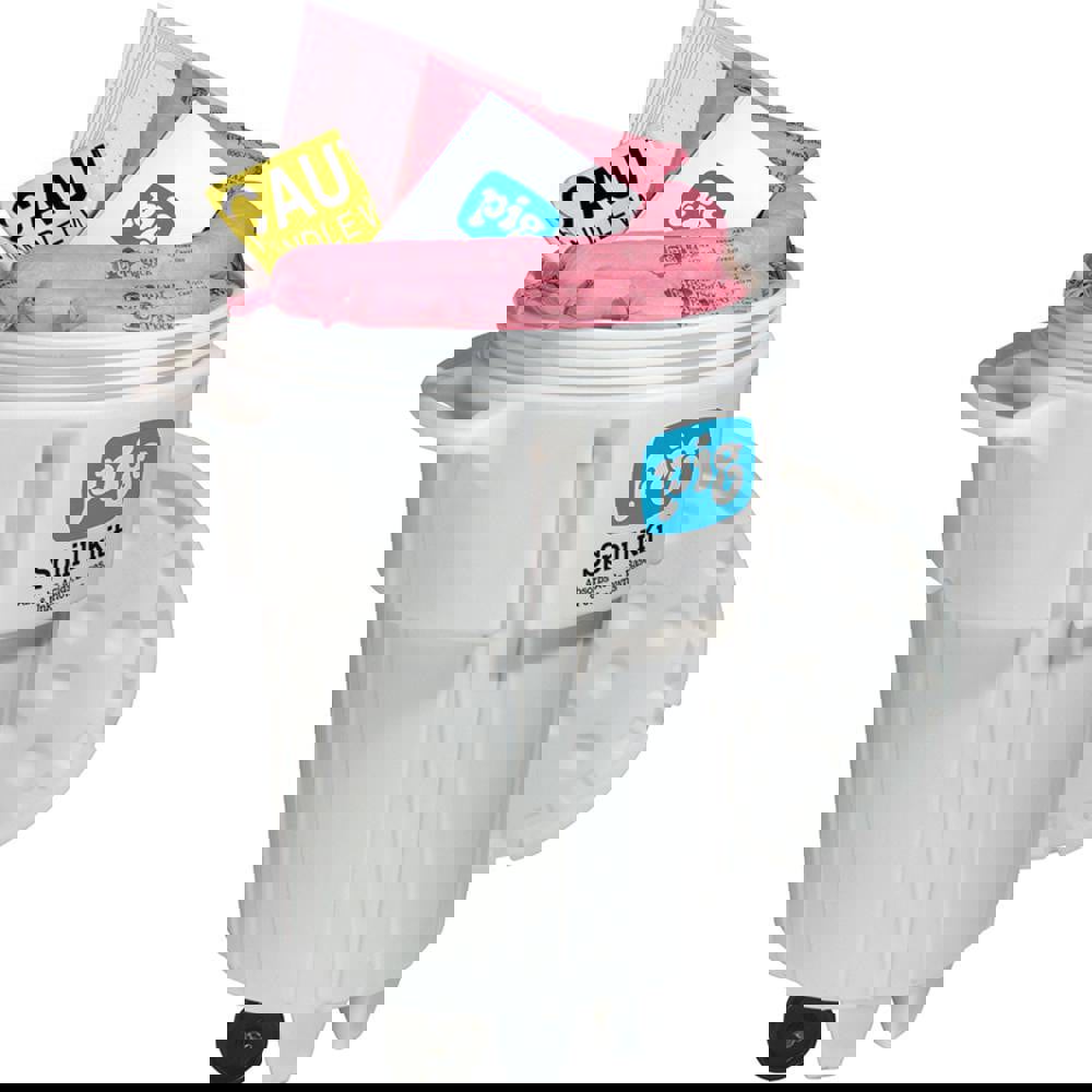 Spill Kits; Kit Type: Chemical & Hazardous Material Spill Kit; Container Type: Overpack; Absorption Capacity: 63 gal; Color: White; Portable: Yes; Capacity per Kit (Gal.): 63 gal